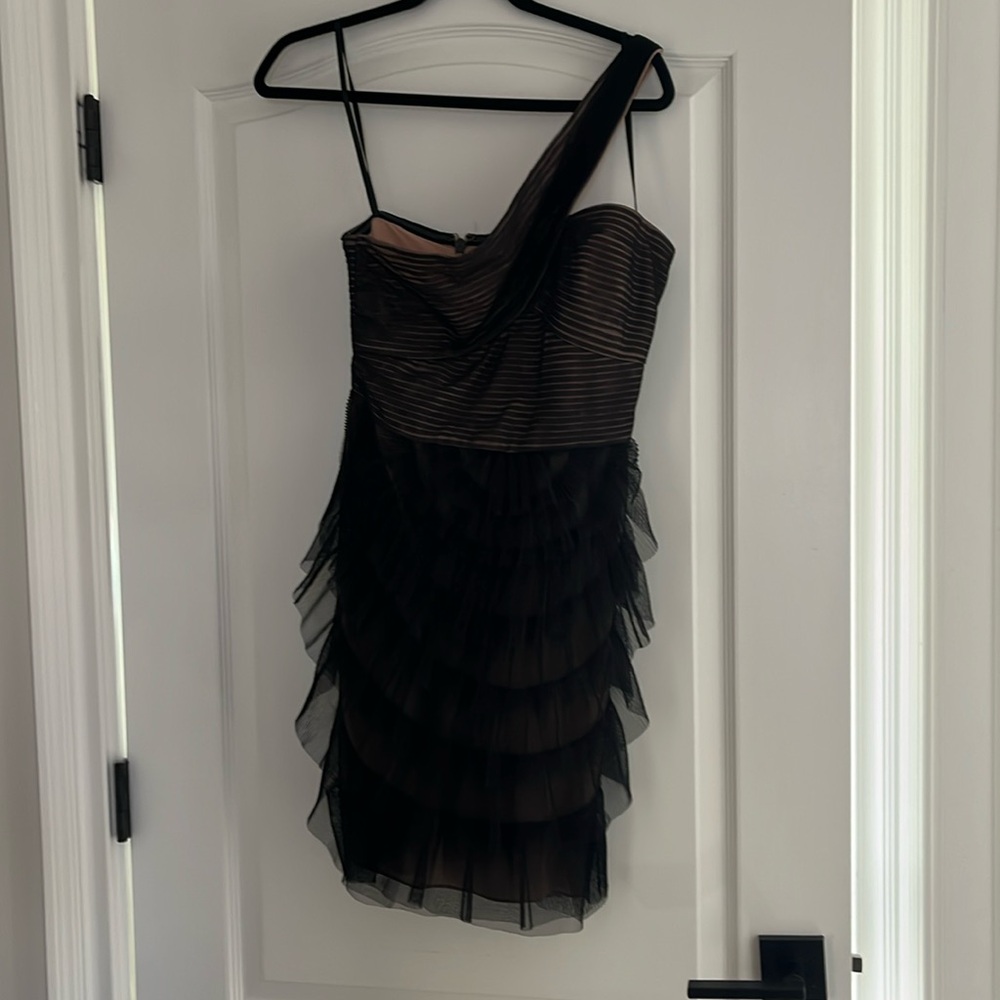 BCBG MAXAZRIA tulle tiered mini dress